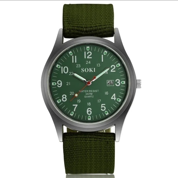 SOKI Men’s Analog Quartz‎ Date Display Military Watch. New - Picture 3 of 13